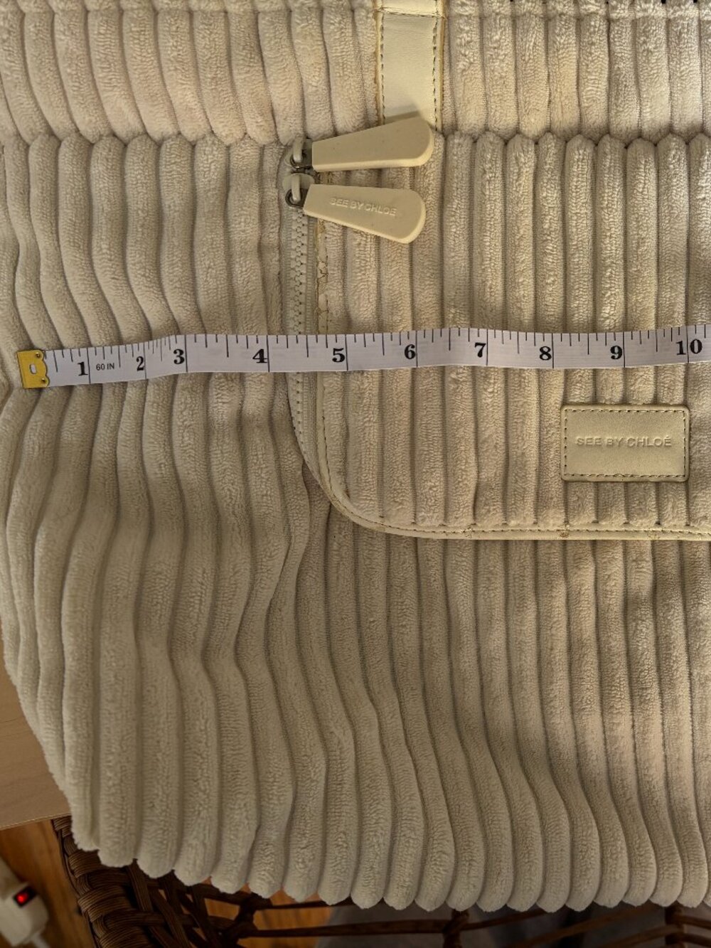 See by Chloé ivory velvety fall bag with original dust bag - Picture 8 of 12